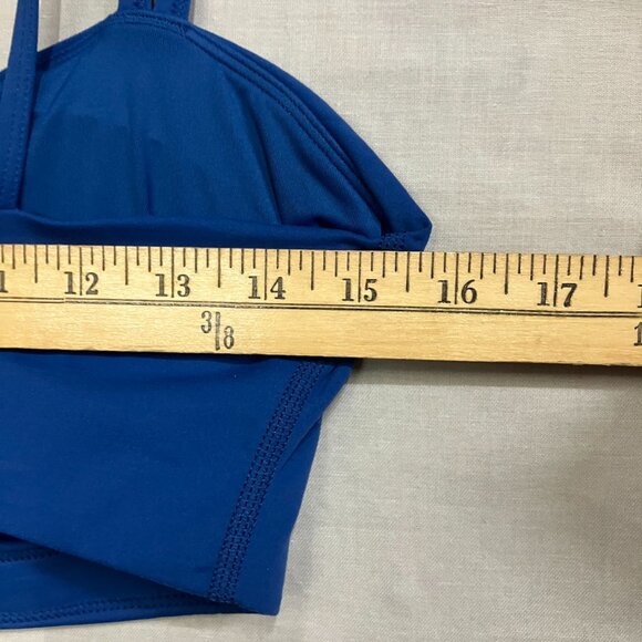 WT JoyLab Women's L Deep Sea Blue Strappy Athletic Sports Bra Removable Pads - Picture 12 of 13